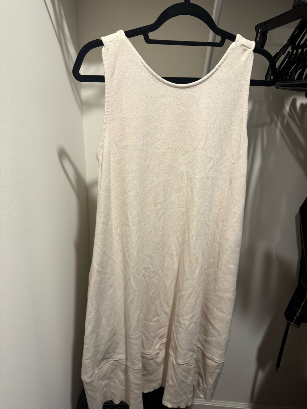 Free people beach Cream Sleeveless Knit Tank Top